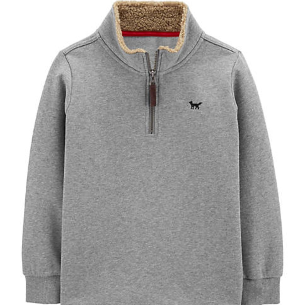 Carter's Toddler Boys Zip Gray Sweater NWT, Size 7